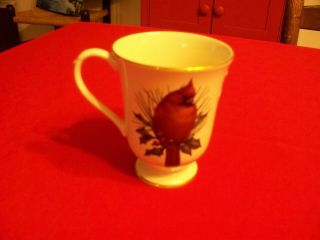 Mug Cup Coffee Tea Lenox Winter Greetings Red Cardinals Birds Christmas