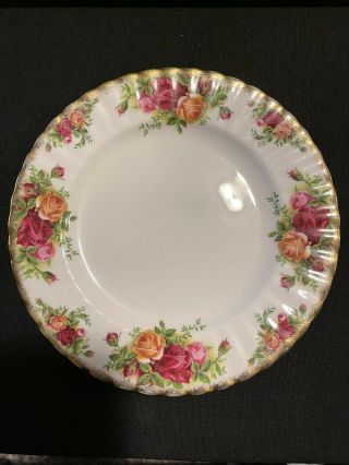 2 - Vintage 1962 Royal Albert Old Country Roses Dinner Plates 10 1/8 "