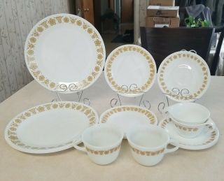 Corning Corelle - Butterfly Gold - 18 Piece Dinnerware Set - Service For 4