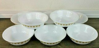 8 Corelle Butterfly Gold 6 1/4 " Soup/cereal Bowls Good