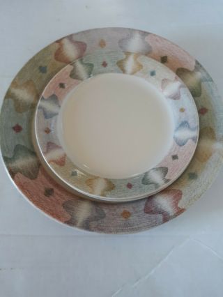 Set Of 7 Corelle Mirage Dinner Plates 10 1/4 " And 3 Salad Plates Southwest