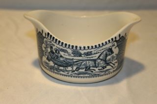 Currier And Ives Royal China Gravy Boat - - - - - " The Road Winter "