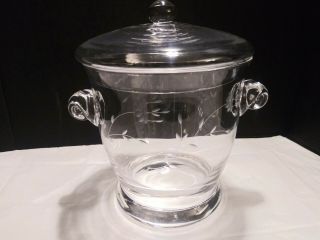 Princess House Heritage Crystal Ice Bucket W/lid