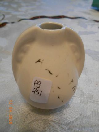 Vintage Shawnee Pottery Ivory Mini - Vase 2.  5 