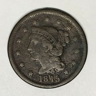 “1815” Braided Hair Large Cent Date Altered From 1845 (d)