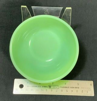 Vintage Green Fire King Oven Ware Jadeite X2 Sm Chili/cereal Bowls 4 - 7/8 Inch