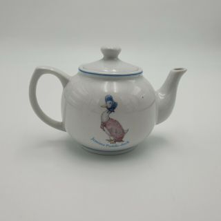Porcelain Beatrix Potter Collectable Mini Teapot Goose By Frederick Warne & Co