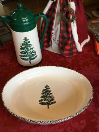 Furio Christmas Tree Carafe Thermos And Oval Serving Dish