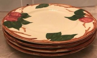 3 Vintage Franciscan Apple Pattern 8 " Salad Plates - Earthenware Usa California