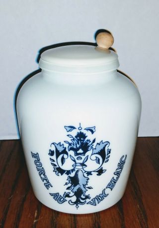 Vintage Fine De Dijon Grey Poupon Mustard Jar/pot With Cover And Spoon - France
