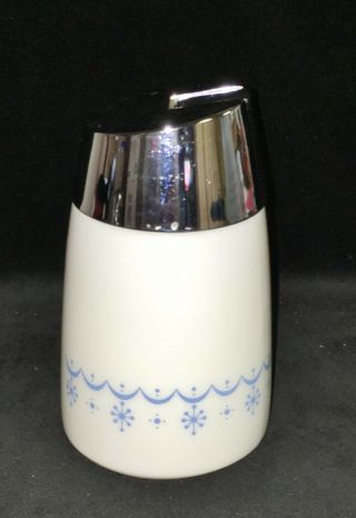Corelle/gemco Snowflake Blue 5 " Sugar Dispenser/ Pouring Shaker W/ Metal Top