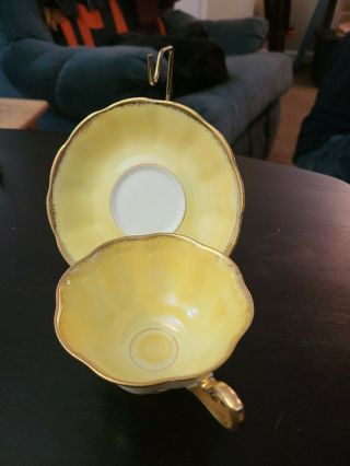 Royal Albert Empress Series Yellow Teacup Saucer Bone China
