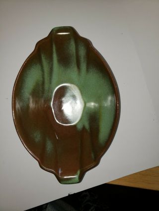 Vintage Frankoma Pottery Bowl 201 Prairie Green Glaze Red Clay Small Bubble Edg