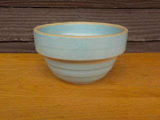 Vintage Pottery Usa 5 In Bowl Baby Blue Color