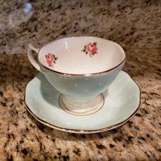 Royal Albert Polka Rose Fine Bone China Tea Cup And Saucer Set