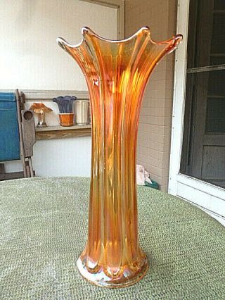 Imperial Dark Marigold Morning Glory 14 1/2 " Funeral Vase