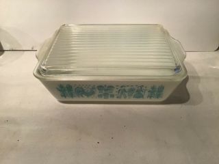 Vintage Pyrex Amish Butterprint 1/2 Qt Refrigerator Dish With Lid