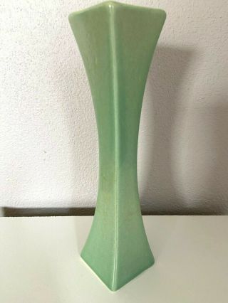 Red Wing Art Pottery Bud Vase 1621 Cypress Green & Yellow