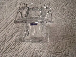 Marquis By Waterford Square Crystal Candle Holder/vase Heavy Duty 4 3/4 "
