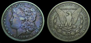 Usa 1900 - O Silver Morgan Dollar Choice Toning Very Fine