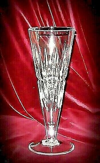 Waterford " Lismore Diamond " Vase Ireland Stem Crystal Bouquet Flowers Cut