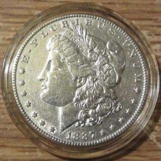 1887 Morgan Silver Dollar U.  S.  $1 Coin B.  U.
