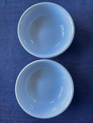 2 - Buffalo China Lune Blue Restaurant Ware Rimmed Soup Cereal Bowls