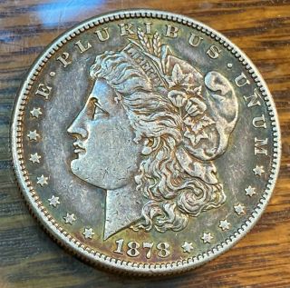 1878 - S Morgan Dollar Xf,  Colorful Toning Below Greysheet Chn