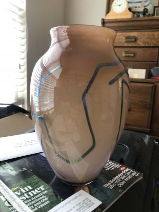 Michael Cohn & Molly Stone Art Glass Vase Signed/dated 1980