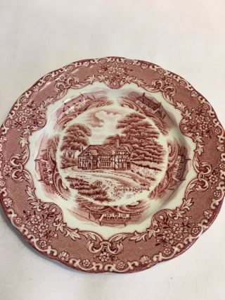 W H Grindley English Country Inns Staffordshire Saucer George And Dragon