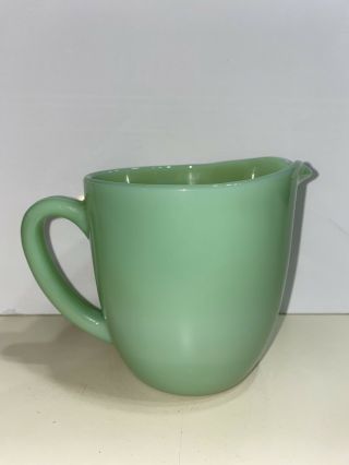 Authentic Vintage Fire King Green Jadeite Mixing Batter Cup W/ Pour Spout Usa