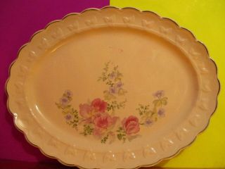 Taylor Smith Taylor Pink Orchid Turkey Platter