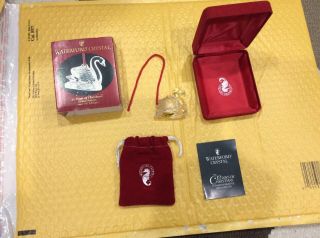 Waterford Lead Crystal “seven Swans " Ornament Box “12 Days Of Christmas” 2001