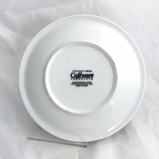 Culinary Arts CAFEWARE Porcelain 2 White/Blue Rim Heavy Duty Salad Dessert Plate 2