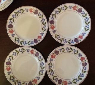 4 Crazed Adams Old Colonial 6 " Bread & Butter Plate Dish England Ironstone Side