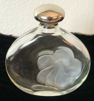 Lalique Nina Ricci Paris France Frosted Flower Perfume Bottle Fleur De Fleurs