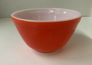 Vintage Red Pyrex Mixing Bowl 401 1 1/2 Pt