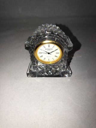 Waterford Ireland Crystal Small Dome Desk Clock,  3 1/2 "