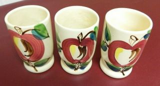 Retro 40s Purinton Pottery Hand Painted Apple 12 Oz.  Tumbler Cup Drinking 3