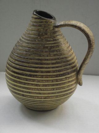 Native American Sw Usa Small Rope Pottery / Grooved Water Jug With Spout