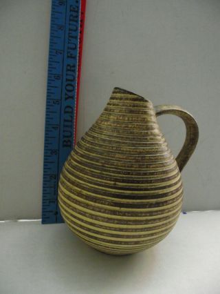 Native American SW USA Small Rope Pottery / Grooved Water Jug with Spout 3
