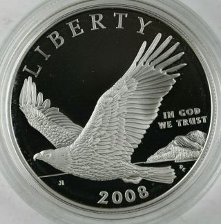 2008 Bald Eagle Commemorative Proof Silver Dollar With Box And