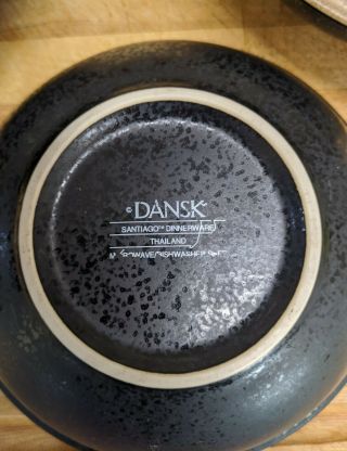 SET OF 3 DANSK SANTIAGO BLACK CEREAL BOWLS 3