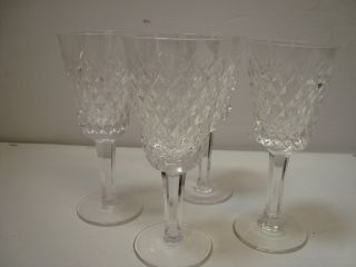 Four Signed Waterford " Alana " 5 1/8 Inch Sherry/cordial Glasses