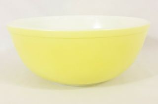 Vintage Large Pyrex Oven Ware 4 Qt Nesting Mixing Bowl Primary Yellow 404