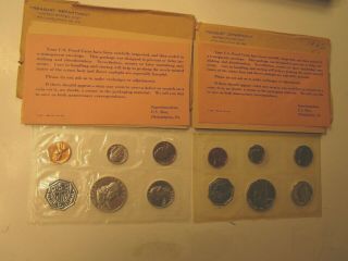 2 - 1962 U.  S.  Proof Set Of Coins.  Six 90 Silver Coins With Paper