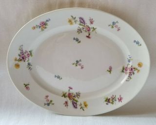B & C Limoges France Bernardaud & Co White With Floral Small Platter