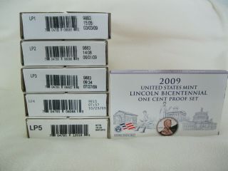 2009 Us Lincoln Bicentennial Cents Box Set And Proof Set