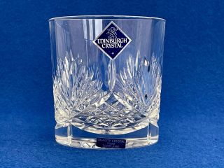 Edinburgh Crystal Whisky Glass - Cut Crystal - Old Fashioned - Scottish -