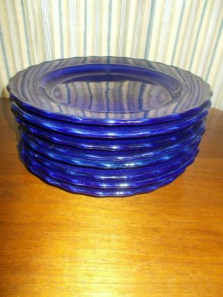 Home And Garden Party Stoneware Indigo Cobalt Blue 11 " Stoneware Plate